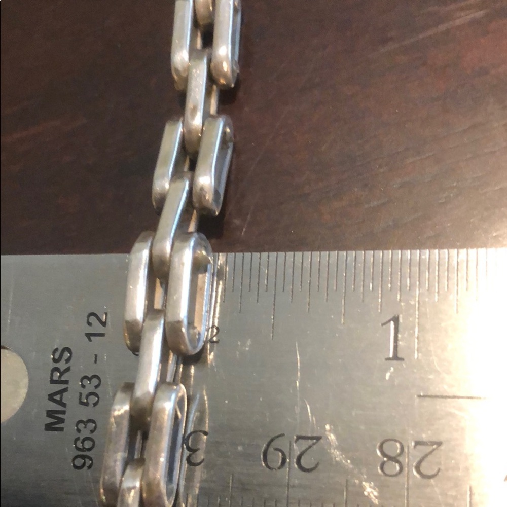 Unique Sterling Silver Chain Link Bracelet - Picture 4 of 7